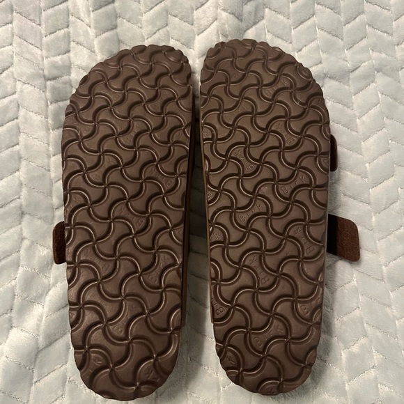 Birkenstock Brown Double-Buckle Slide Sandals sz 40 - Picture 2 of 6